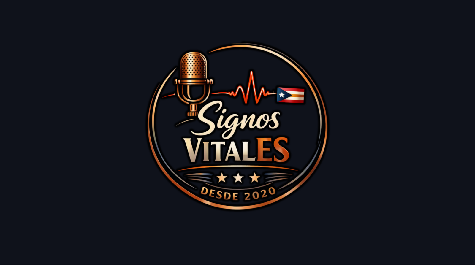 Logo oficial de Signos VitalES: Tu PodCast de Salud